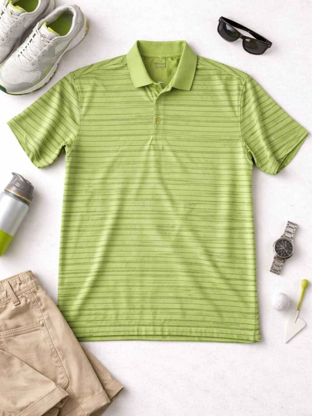 Nike Golf Dri-Fit Polo Shirt Green Stripe Men’s XL - Picture 1 of 6